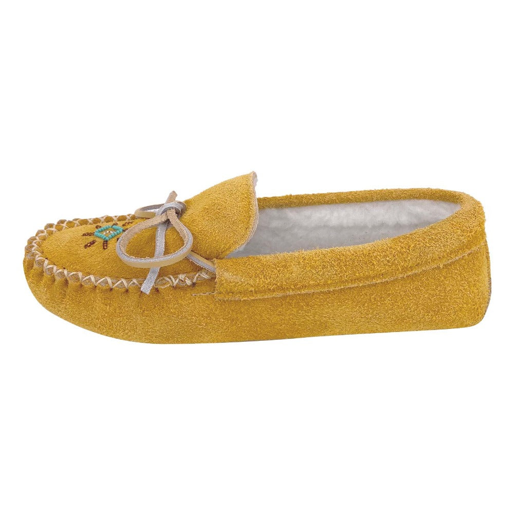 Women's Soft Sole Genuine Moosehide Suede Leather Moccasin