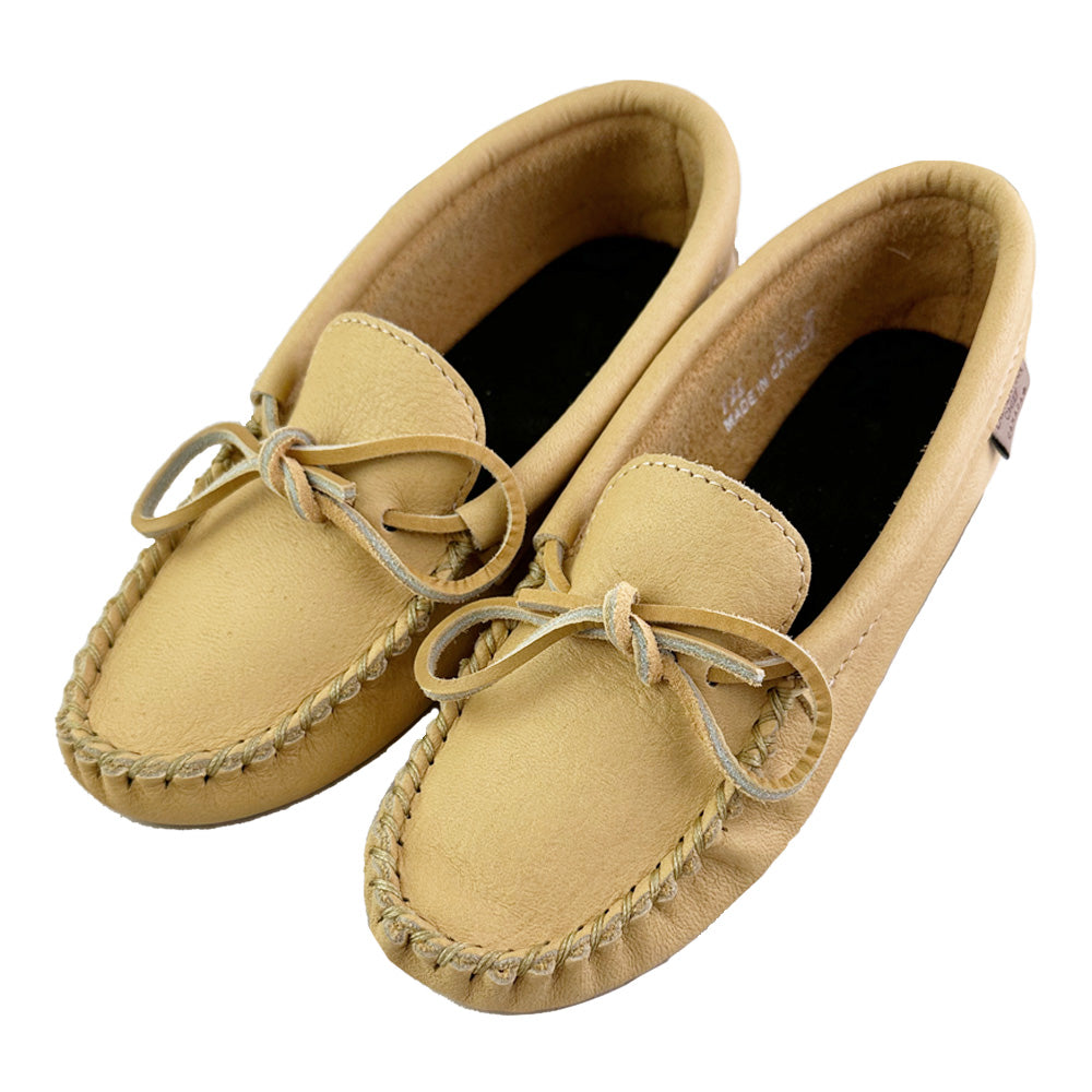 Womens Handmade Genuine Moose Hide Leather Soft-Sole Moccasin Slippers ...