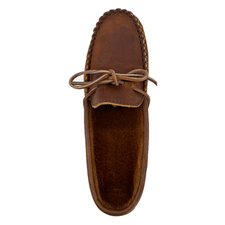 Men's Brown Wide Leather Moccasins