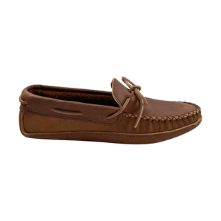 Men's Brown Wide Leather Moccasins