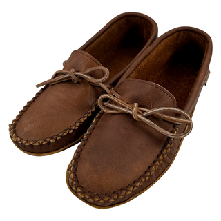 Men s Brown Wide Leather Moccasins