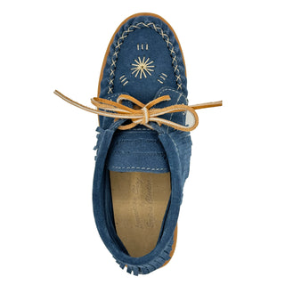 Women's Suede Fringed Ankle Moccasin Shoes for Earthing