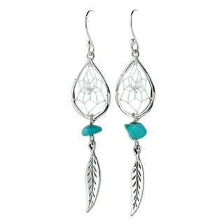 Sterling Silver Dreamcatcher Earrings