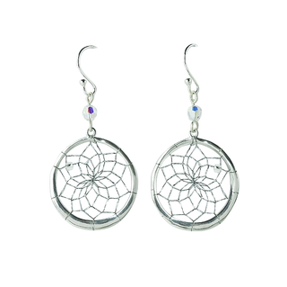 Sterling Silver Dream Catcher Earrings