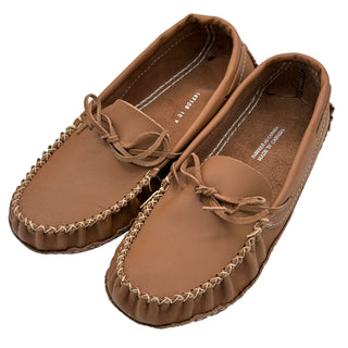 Men's FINAL CLEARANCE Wide Leather Moccasin Slippers - Sizes 10 and 11 Only