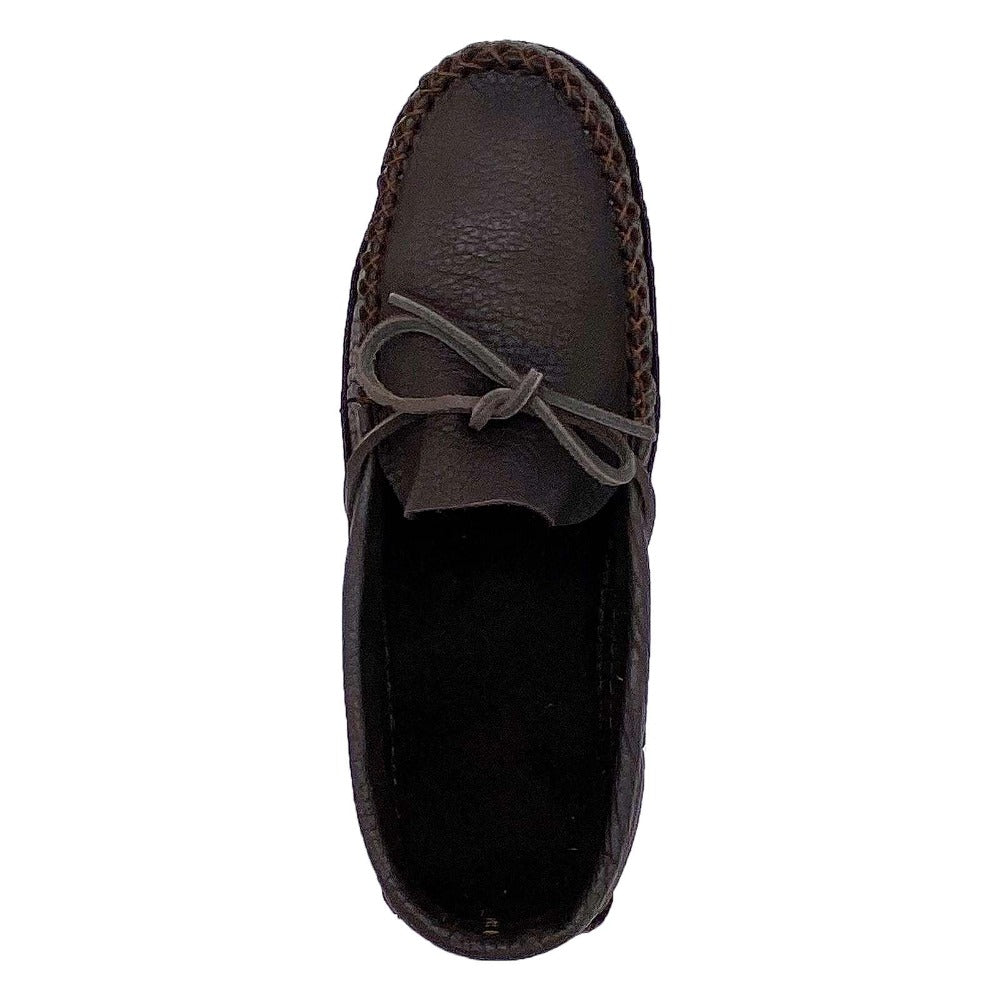 Men's Durable Wide Width Real Buffalo Hide Moccasin House Shoes ...