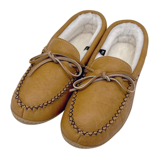 Men's Sheepskin Lined Moccasin Shoes