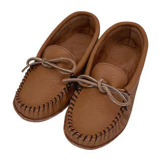 Women's Chestnut Leather Moccasins