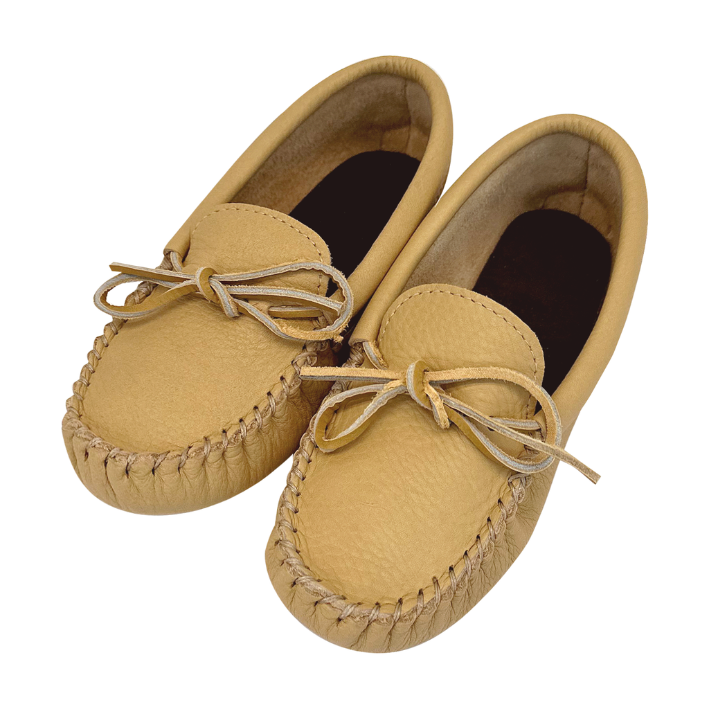 Womens Handmade Genuine Moose Hide Leather Soft-Sole Moccasin Slippers ...