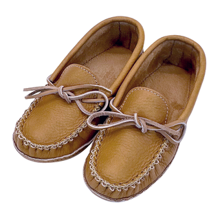 Women's Wide Leather Moccasins