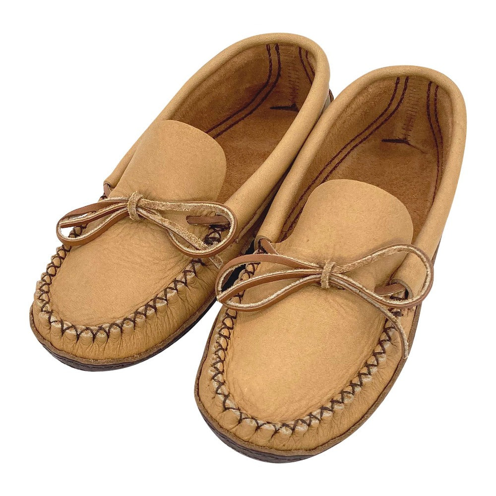 Men's Brown Real Moosehide All Natural Leather Earthing Moccasin Shoes ...